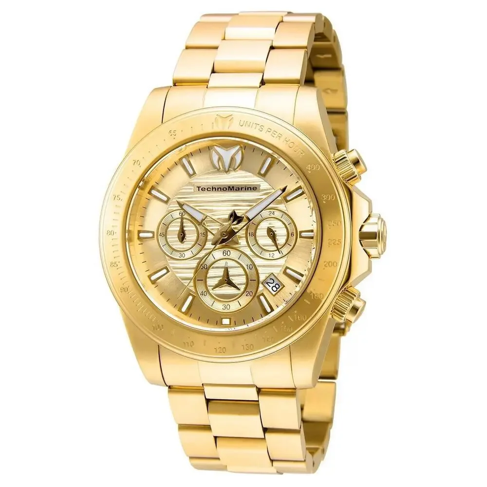 NWT TechnoMarine TM-219004 Manta | Chronograph | Gold | Men's Watch